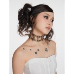 Champagne Golden Leather Choker