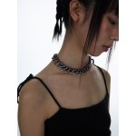 Purple Zircon Cuban Necklace