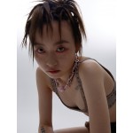 Chain Pink Leather Choker
