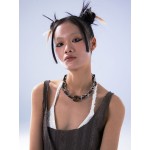 Chain Brown Leather Choker
