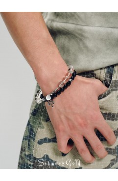 Spiral White Crystal Bracelet