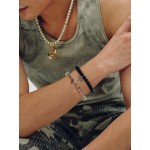 Spiral White Crystal Bracelet