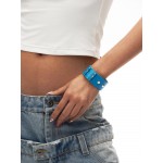 25ss Bullet Blue Leather Bracelet