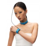 25ss Bullet Blue Leather Bracelet