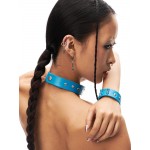 25ss Bullet Blue Leather Bracelet