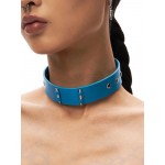 25ss Bullet Blue Leather Choker