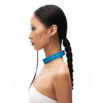 25ss Bullet Blue Leather Choker