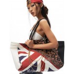 25ss Union Flag  Leopard Tote Bag