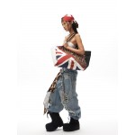 25ss Union Flag  Leopard Tote Bag