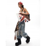 25ss Union Flag  Leopard Tote Bag