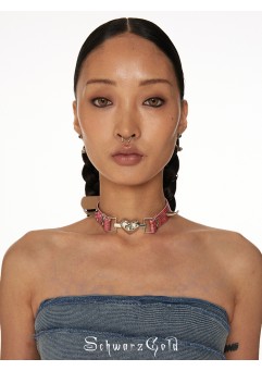Rivet Floral Choker