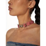 Rivet Floral Choker