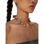 Rivet Floral Choker